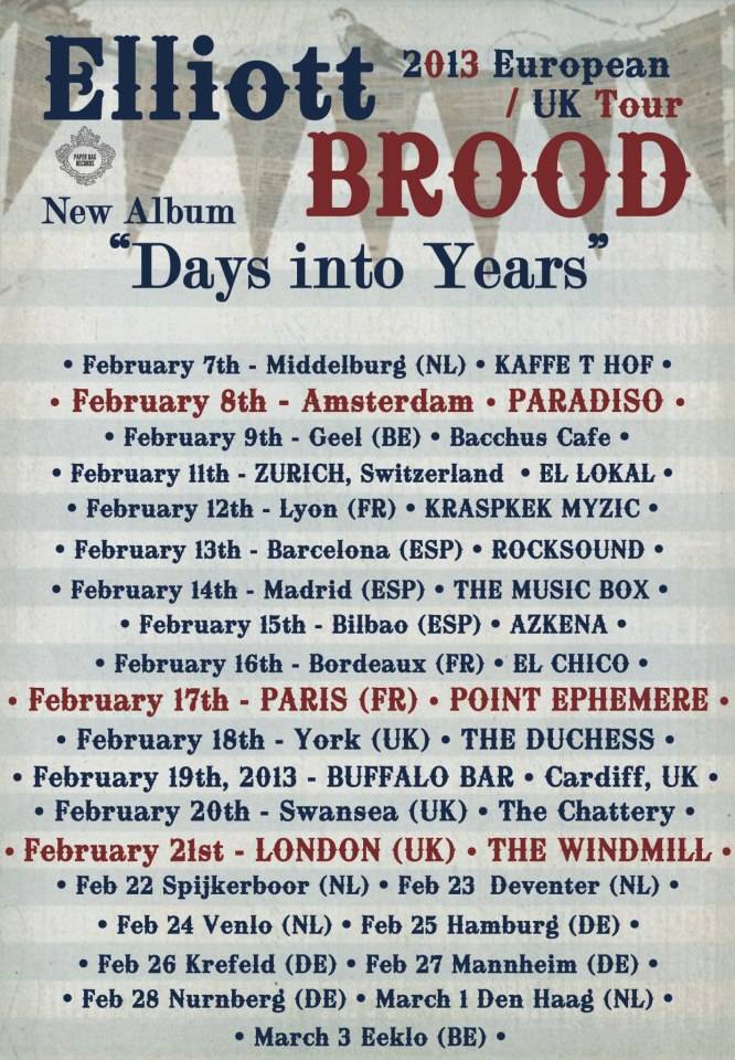 Elliott BROOD return to European soil starting this week